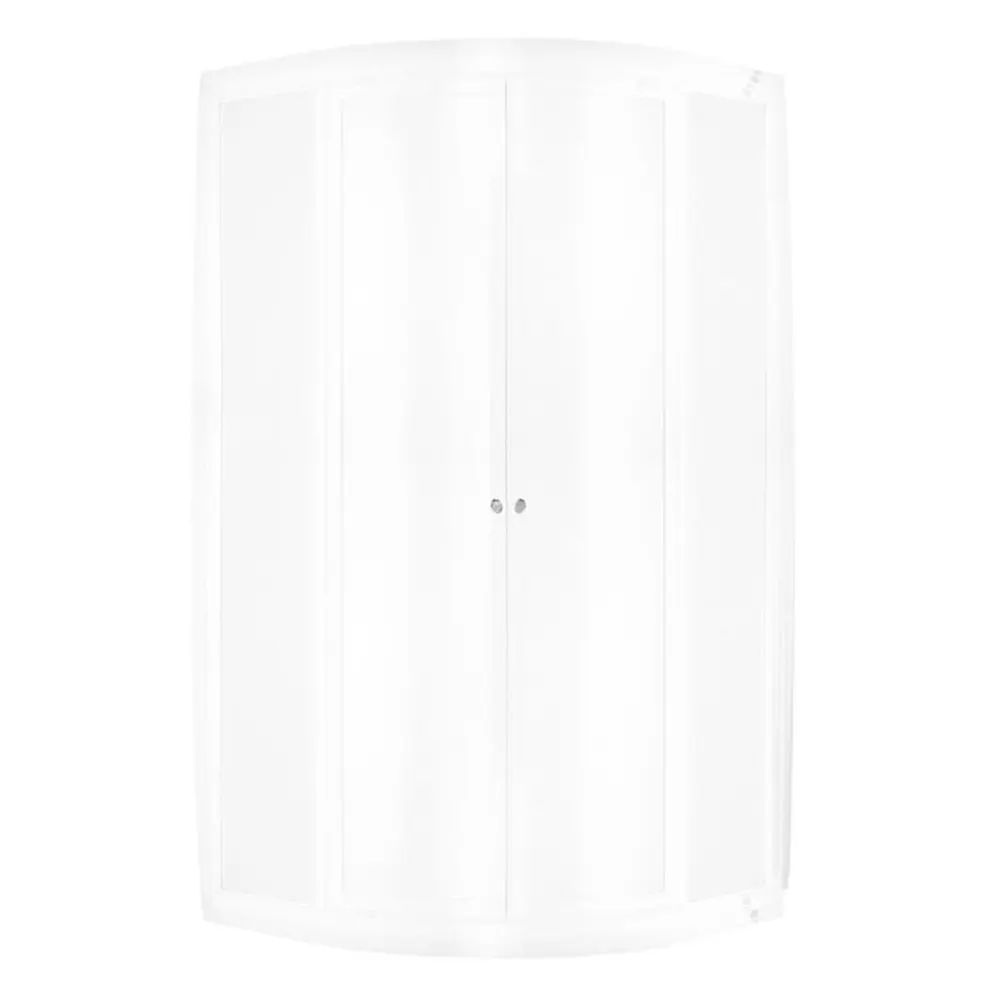 Душевая ширма Metakam Салют 1/4 круга 90х90 см белый профиль матовое стекло раздвижной Без серии STLM-2040433