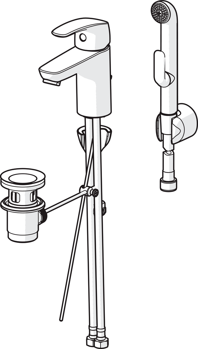 Oras 1008F Смеситель для умывальника 1008F Safira Хром  - Вид №2