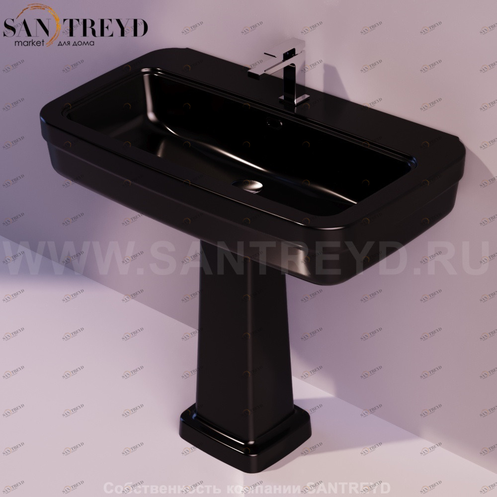 EVO12NERO Подвесная раковина настенная прямоугольная Simas Evolution черная