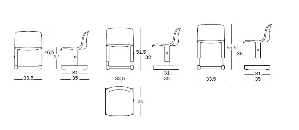 Регулируемый по высоте стул из полипропилена Magis Little Big ARCH-00150736 - Вид №3
