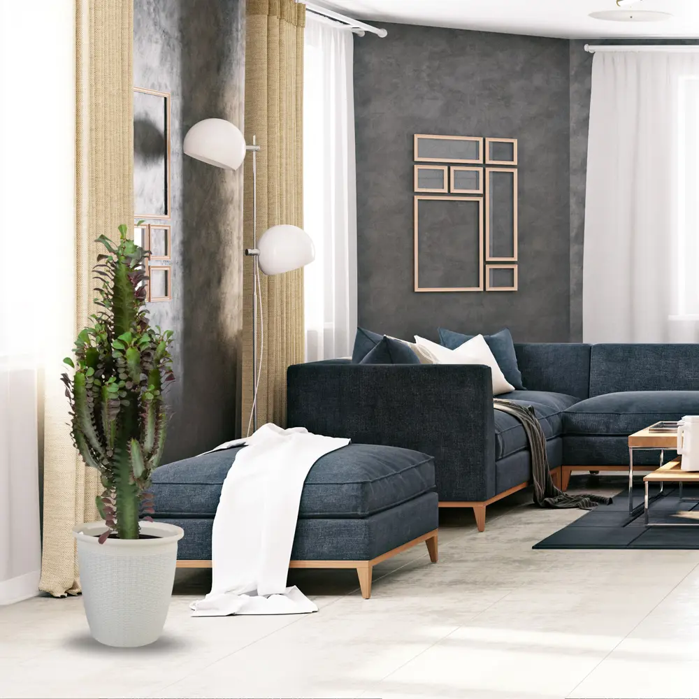 INGREEN Кашпо «Ротанг» для высоких растений со вставкой 82101775 STLM-0018944 - Вид №4