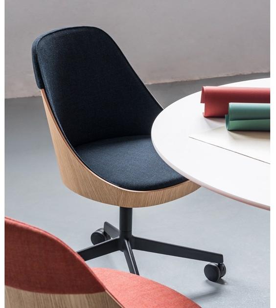 ENEA Офисное кресло из дуба с 4-мя спицами на колесиках Kaiak sun-id-1491078 - Вид №1