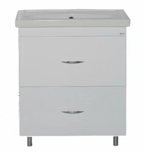 Тумба Калипсо-70 с 2 ящ. белая с раков. меб. Калипсо-70 см