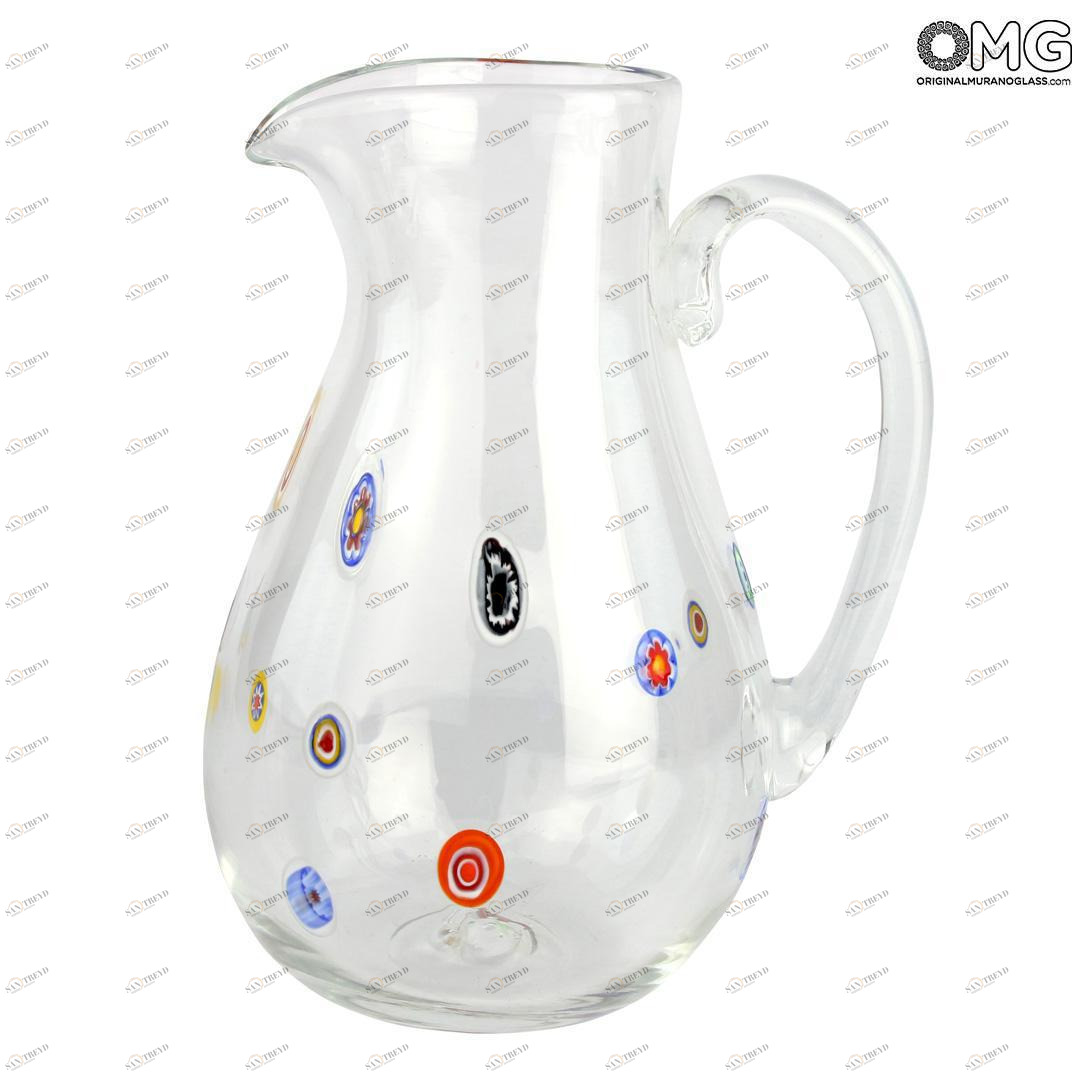 4360 ORIGINALMURANOGLASS Кувшин Сорренто - пятнистый - муранское стекло OMG 18 см 