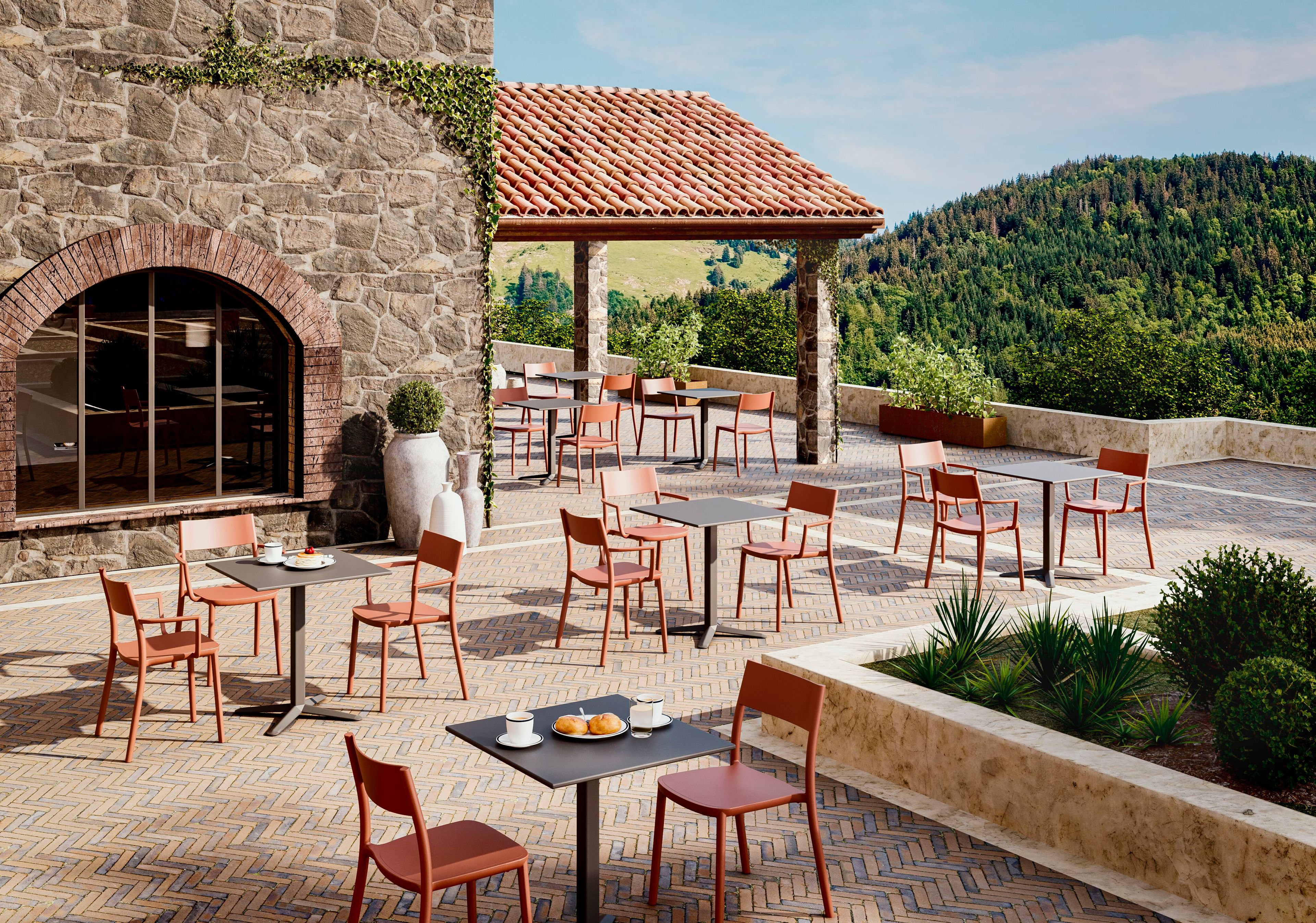 Штабелируемый стул из инженерного пластика со встроенной подушкой GABER TO-ME ARCH-00065589 - Вид №3