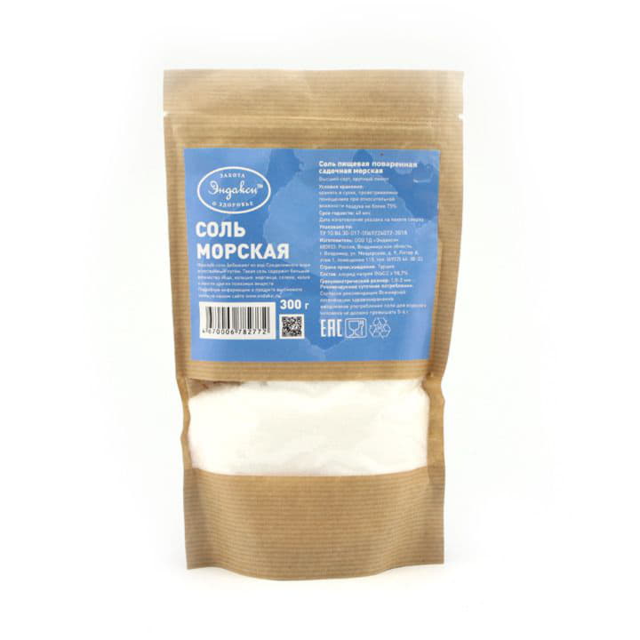 Соль морская пищевая поваренная садочная Эндакси Santreyd 4556