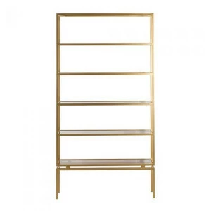 Стеллаж металлический золото с прозрачными полками Deko FOR MISS  263949 Золото