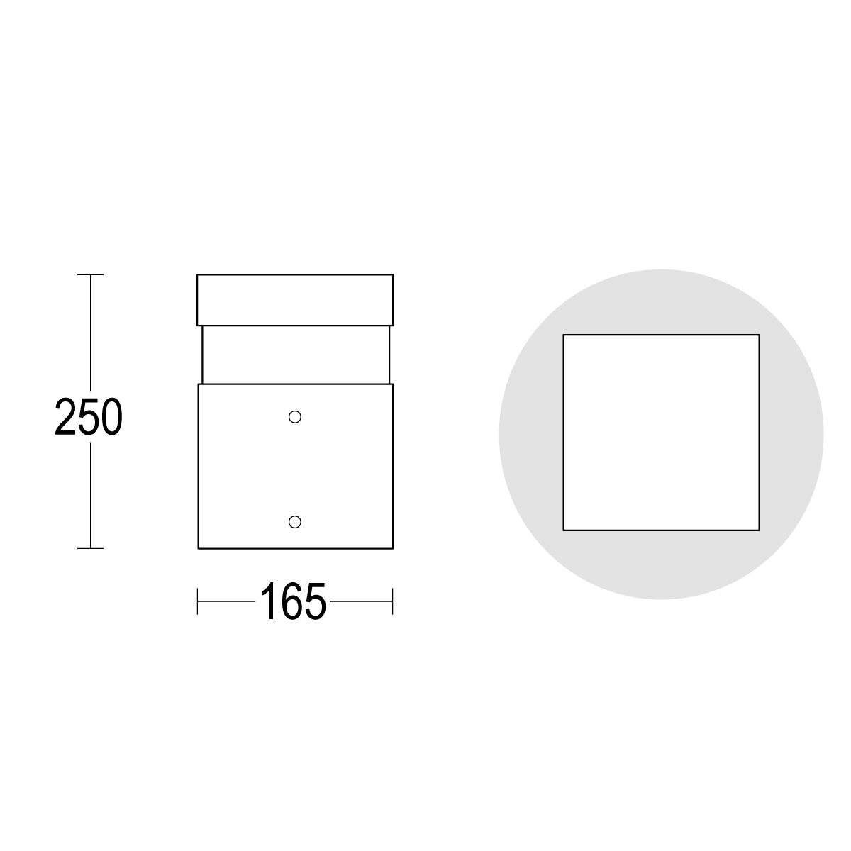 Алюминиевый светодиодный светильник с порошковым покрытием Ghidini Lighting Quadro ARCH-00061180 - Вид №15
