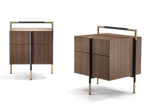 Прикроватная тумбочка из шпона с ящиками