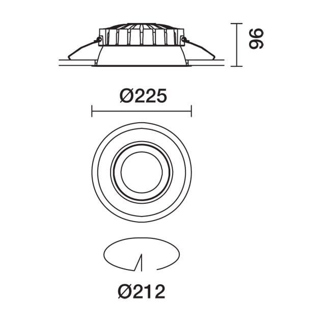 Литой алюминиевый круглый утопленный прожектор iGuzzini ARCH-00128375 - Вид №3