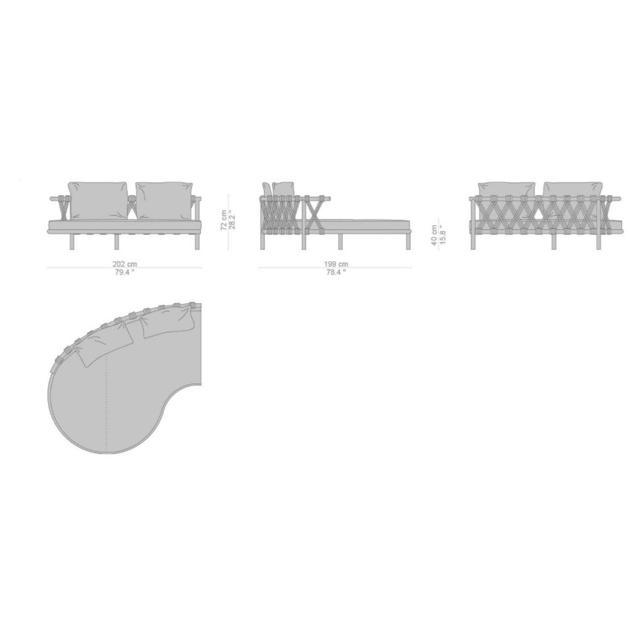 Модульный садовый диван CASSINA Trampoline ARCH-00122194 - Вид №9