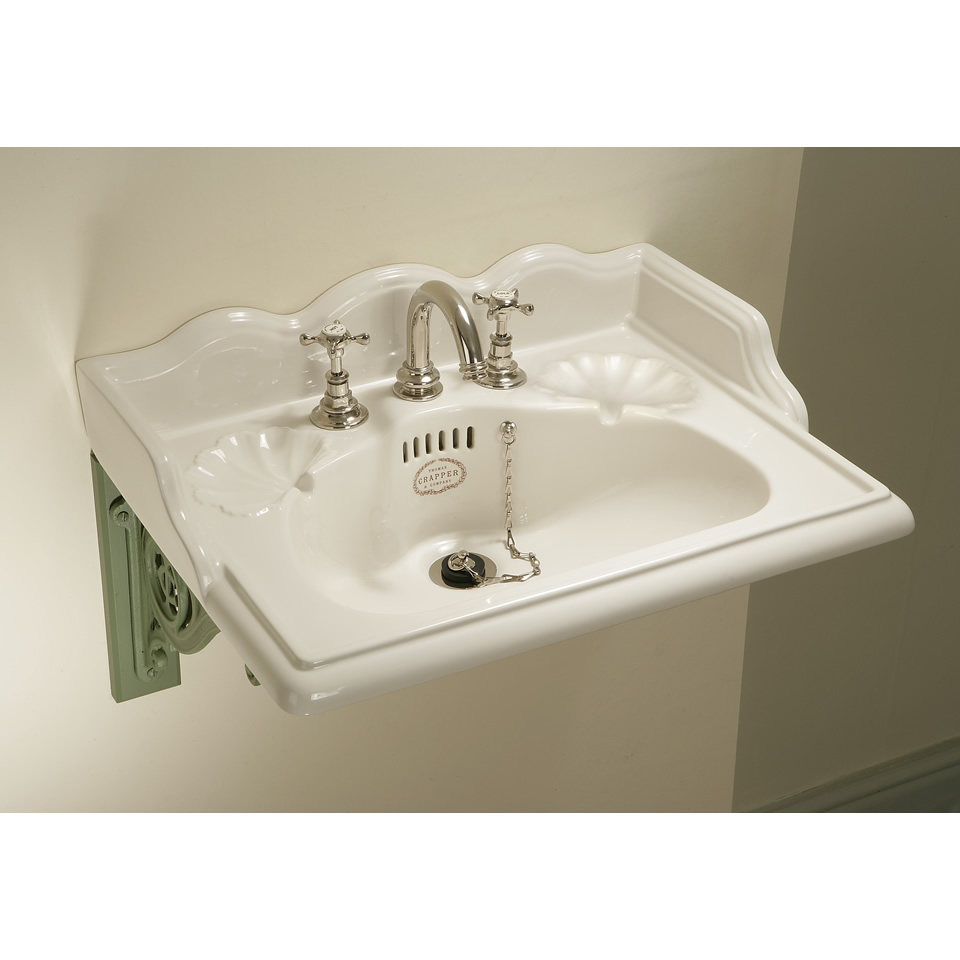 TCMB403SWH Раковина с тремя летками 560 мм Marlborough Thomas Crapper  - Вид №1