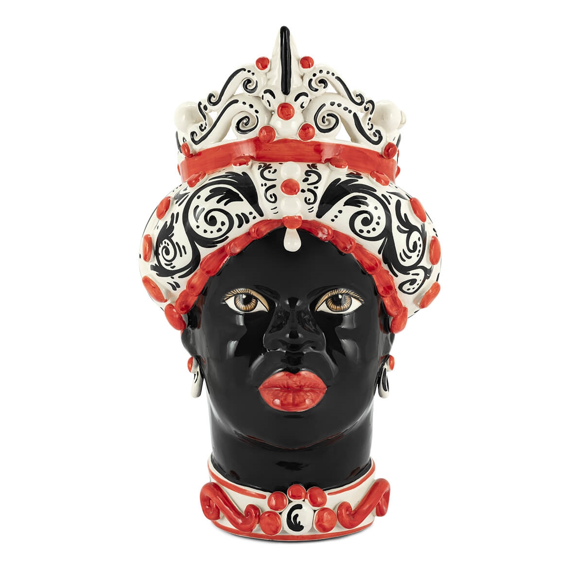 200656-BR ABHIKA ВАЗА MORO LADY MEDIUM BLACK/RED  - Вид №6
