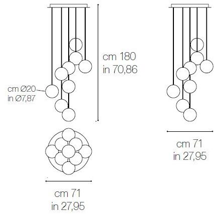 Grilli Люстра из алебастра Moon 740607 - Вид №3