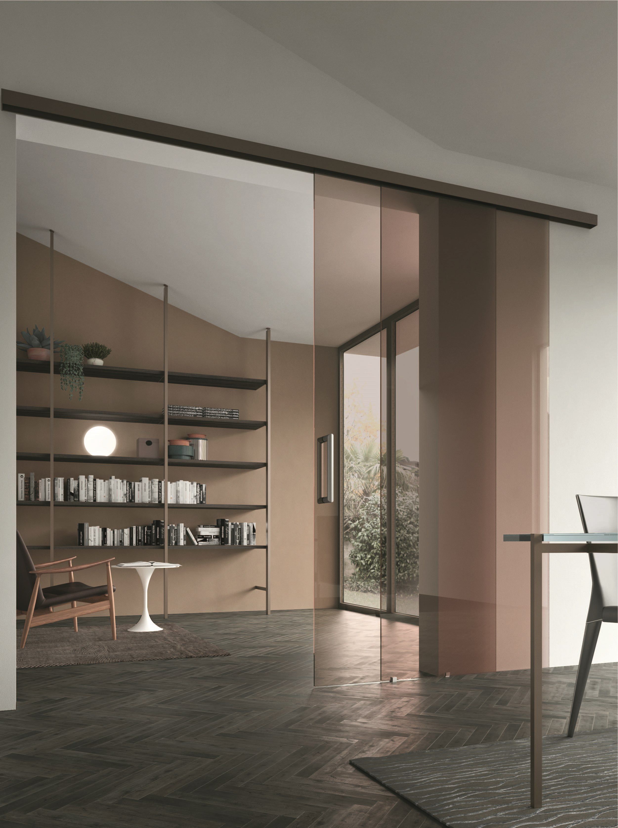 Бескаркасная стеклянная дверь BLUINTERNI Vitrum-Move ARCH-00123066 - Вид №1