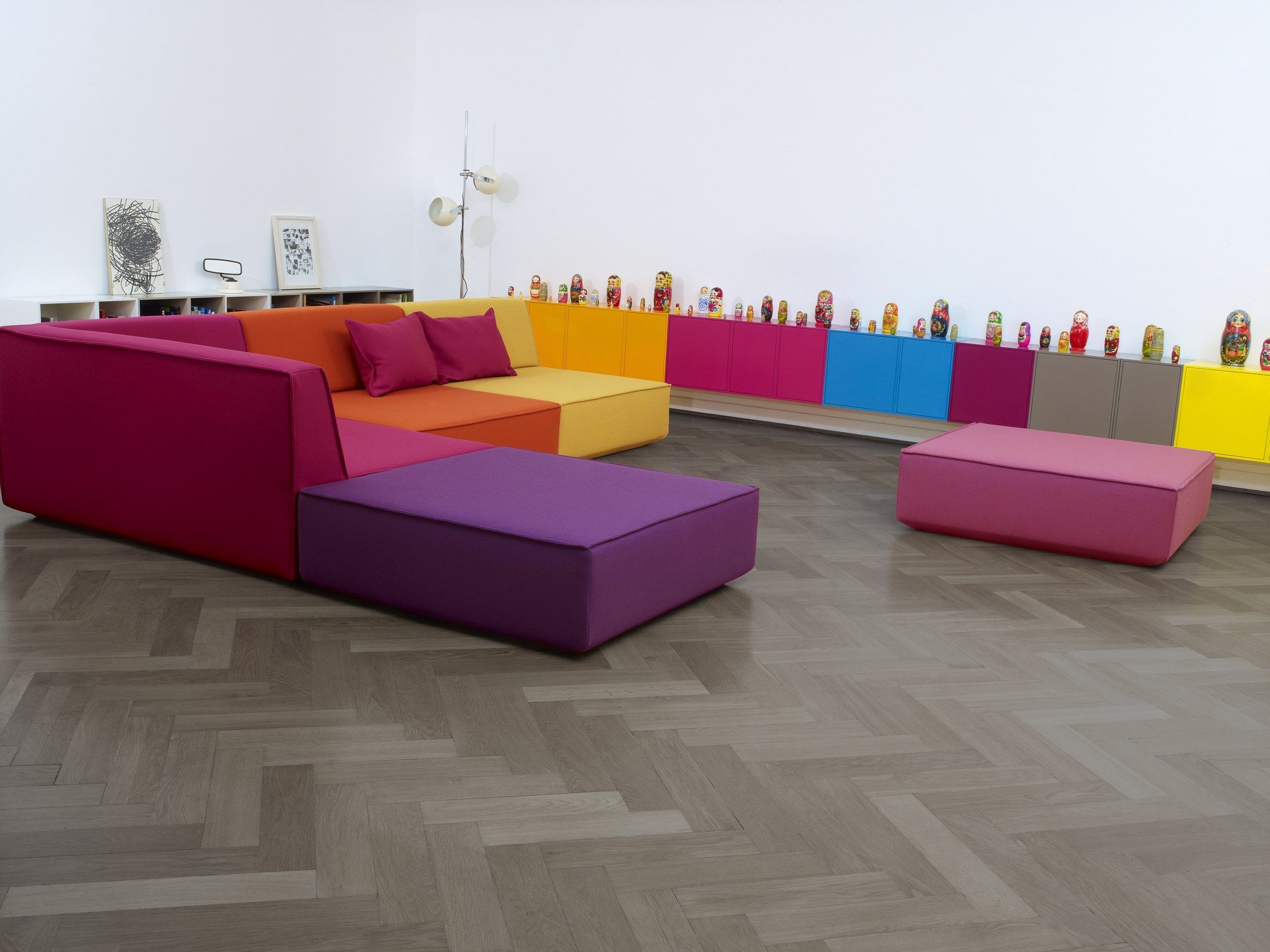 Модульный прямоугольный пуф из ткани Cubit by Mymito ARCH-00027759 - Вид №32