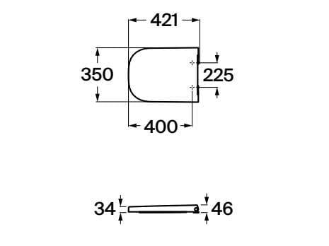 Пластиковое сиденье для унитаза Roca SQUARE 801470..B / 801730..B ARCH-00123388 - Вид №3