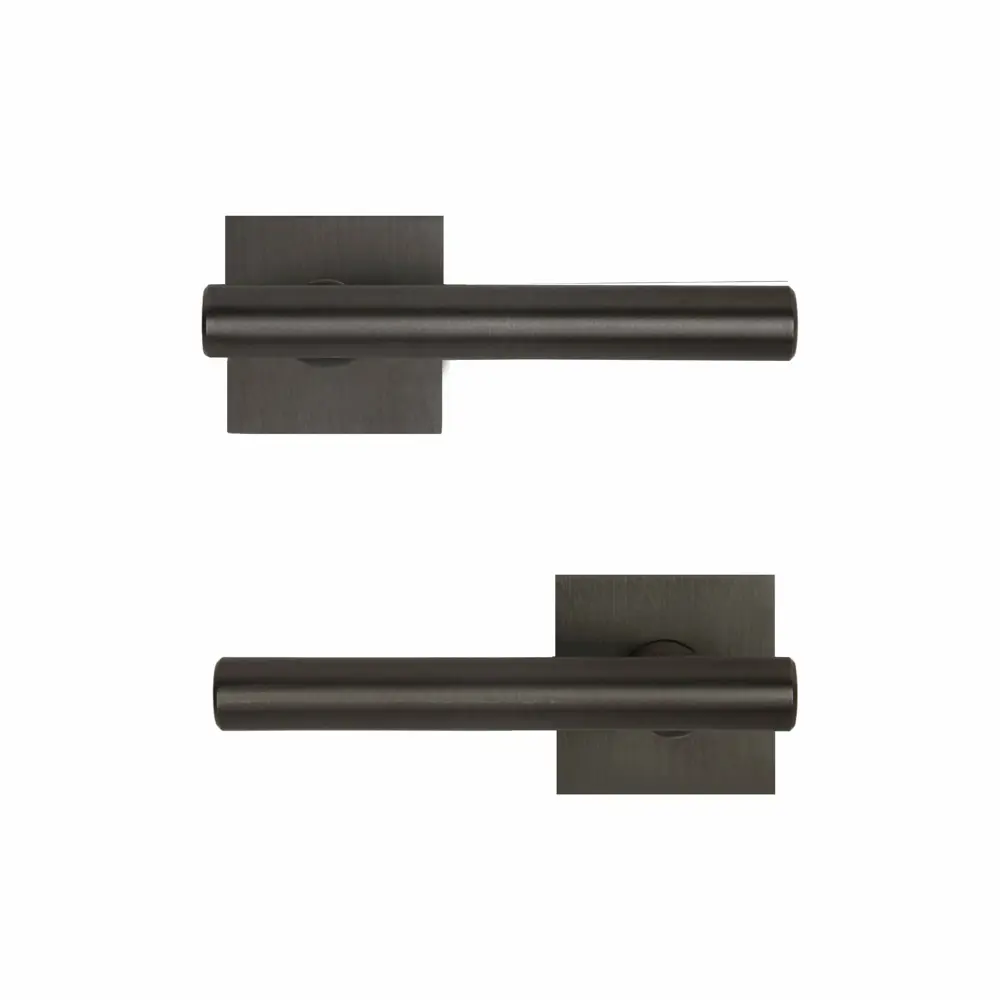 Дверная ручка на розетке KREAFORTA Усожа без запирания цвет графит STLM-2053455 - Вид №1