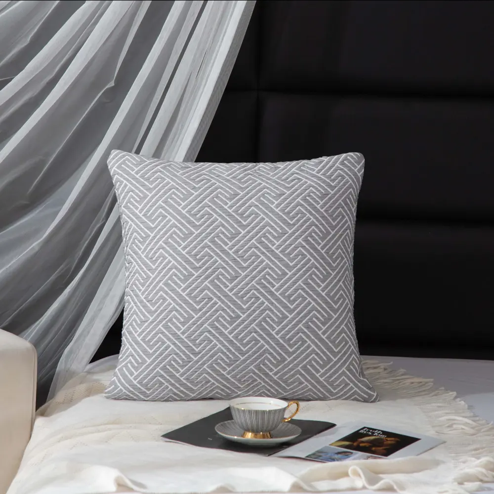 Подушка Гео 50x50 см цвет серый СТОЛИЦА ТЕКСТИЛЯ STLM-2126571 - Вид №4