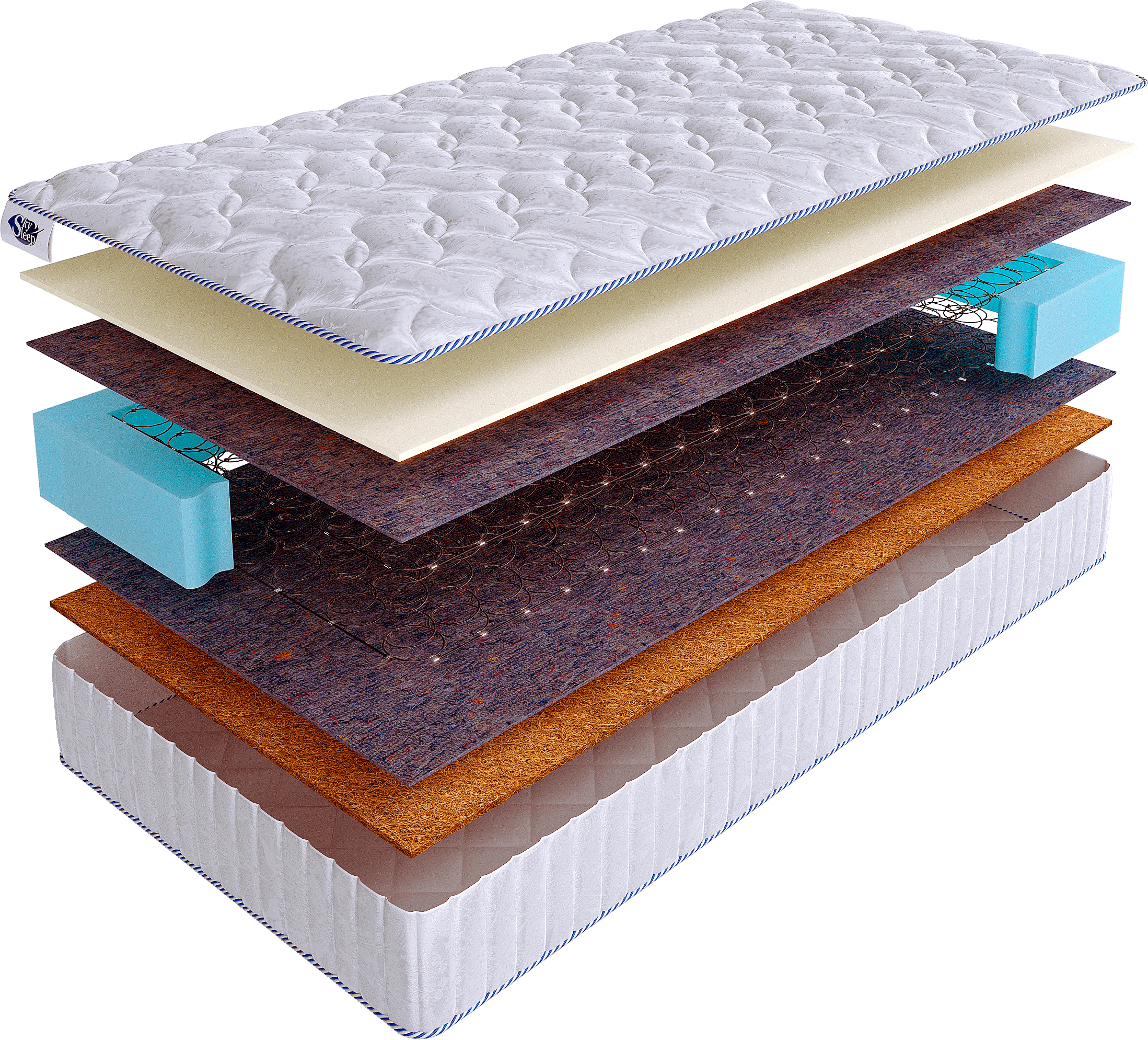 90958485 Матрас ENJOY FOAM HARD BS 115x195 см зависимый пружинный блок STLM-0427832 SKYSLEEP