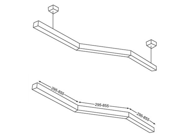 Алюминиевый светодиодный подвесной светильник Terzo Light Keraynos ARCH-00137248 - Вид №2