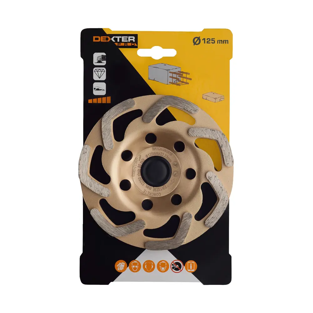 Чашка алмазная зачистная Dexter Pro, 125x22.2 мм Santreyd STLM-2172389 - Вид №1
