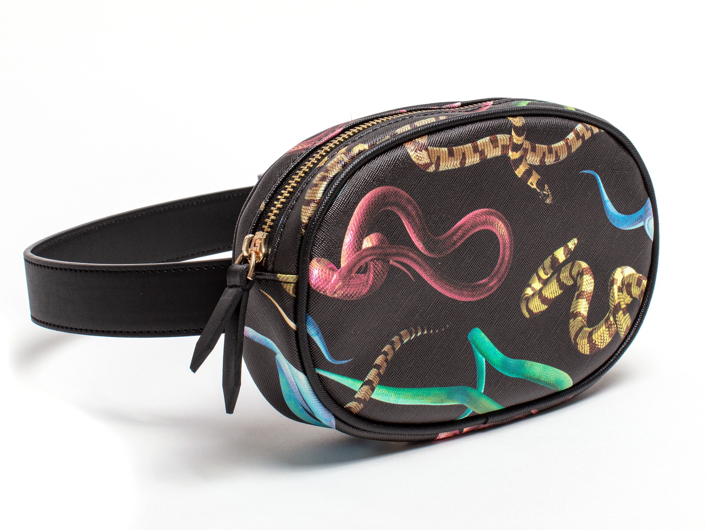 Сумка из синтетического материала Seletti SNAKES BLACK ARCH-00019197 - Вид №1