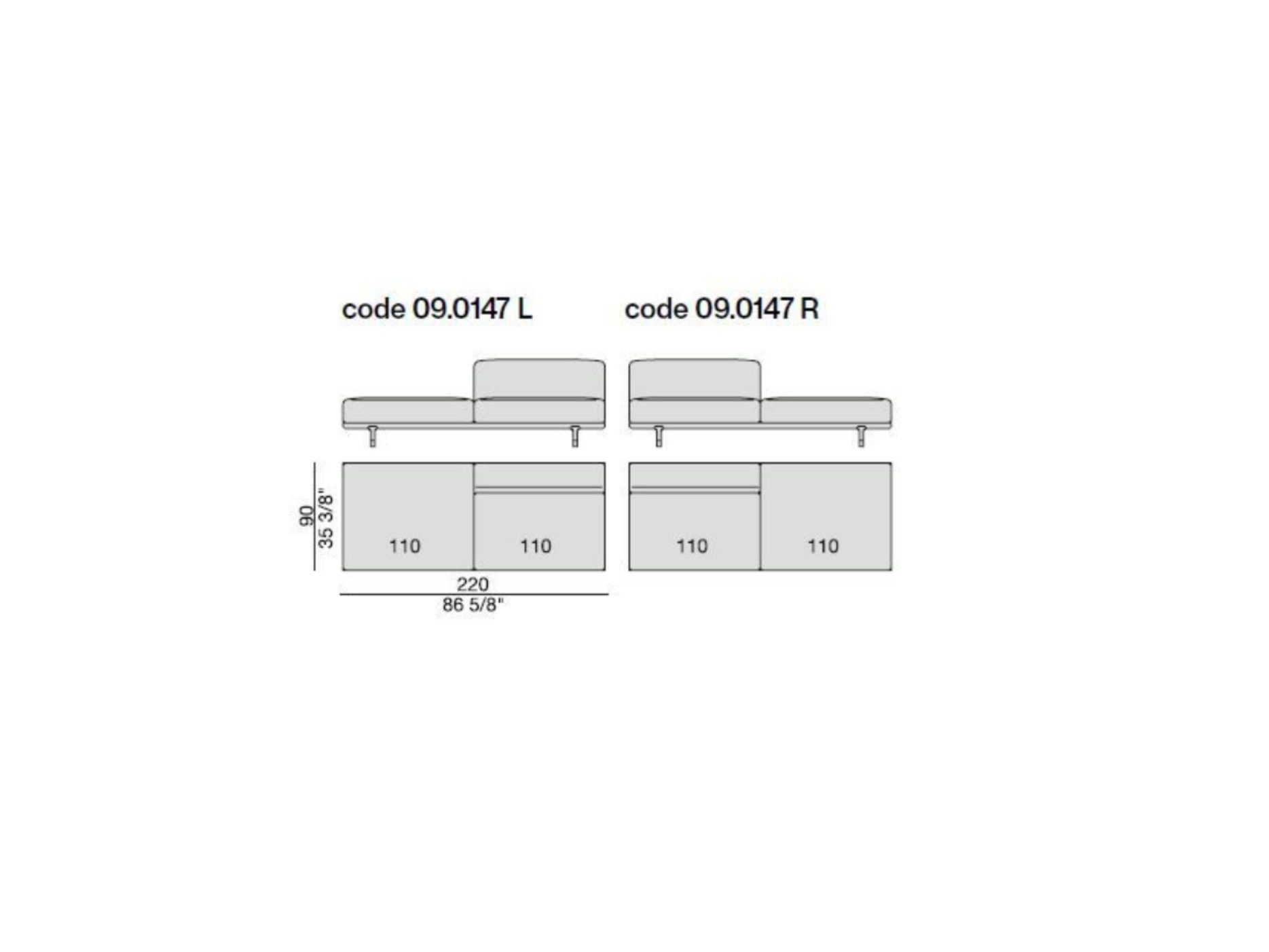 Съемный тканевый диван с журнальной стойкой Porada Soul ARCH-00074706 - Вид №8