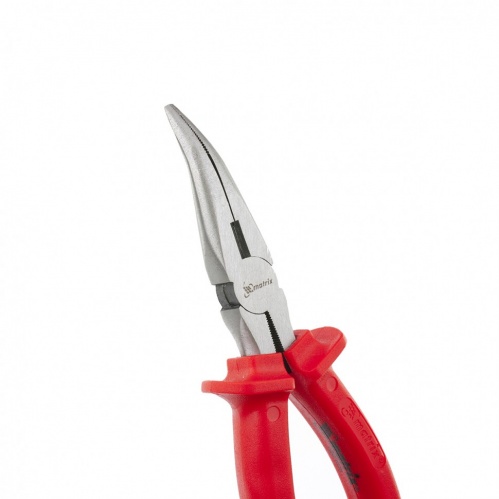 Длинногубцы изогнутые Econom 160мм шлифованные пластмассовые рукоятки MATRIX 12539 - Вид №3