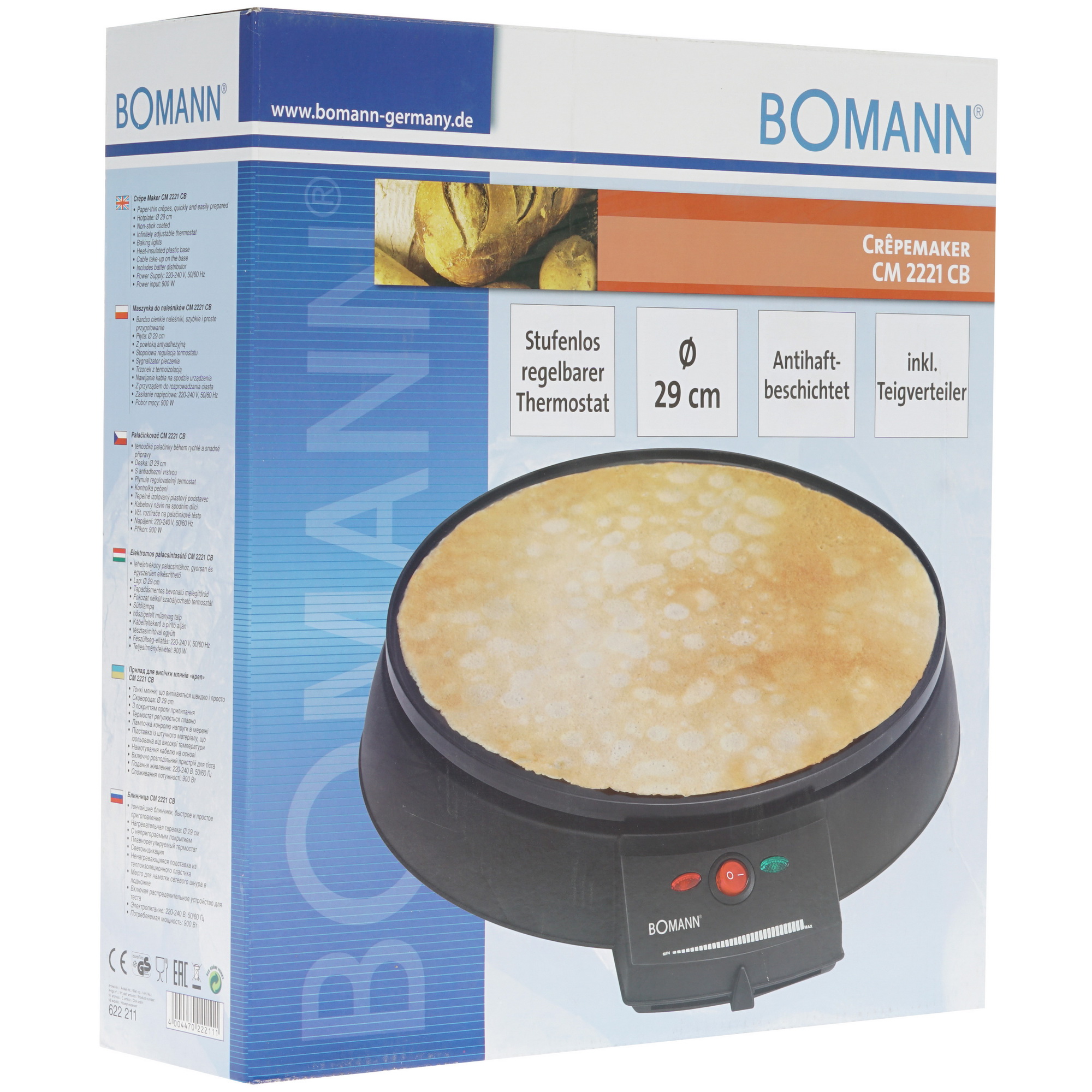 7905209 Блинница настольная Bomann СМ 2221 черный STDN-0038205 - Вид №6