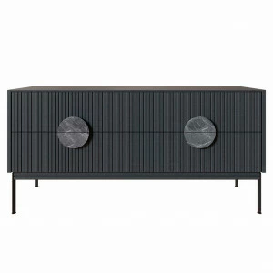 Комод низкий с четырьмя ящиками серый Alto BRAGIN DESIGN ДИЗАЙНЕРСКИЕ, LIVING 00-3862447 Серый