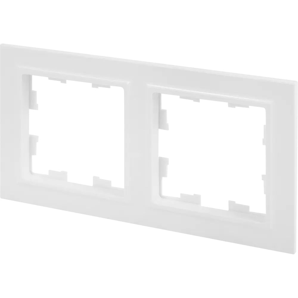 Рамка IEK Brite для розеток и выключателей - 2 модуля, белый глянец 87761294 STLM-1101656 - Вид №2