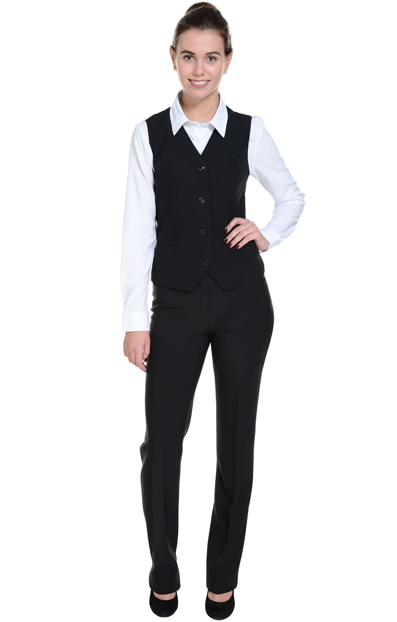 62874 Жилет  женский BLACK El-Risto  Одежда для официантов  размер 48  - Вид №13