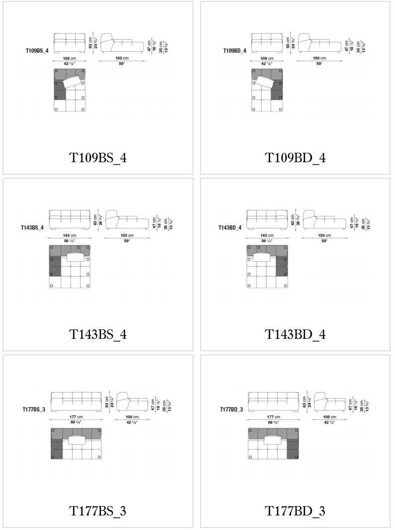 B&B Italia Модульный угловой диван из ткани Tufty time sun-id-1478935 - Вид №14