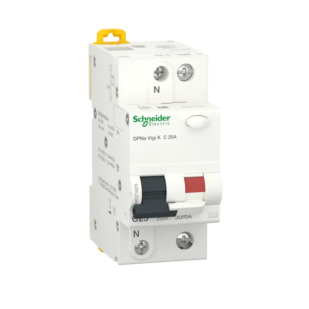 Дифференциальный автомат Systeme Electric Acti9 1P N C25 A 30 мА 4.5 кА AC A9DZ1625 STLM-2152878