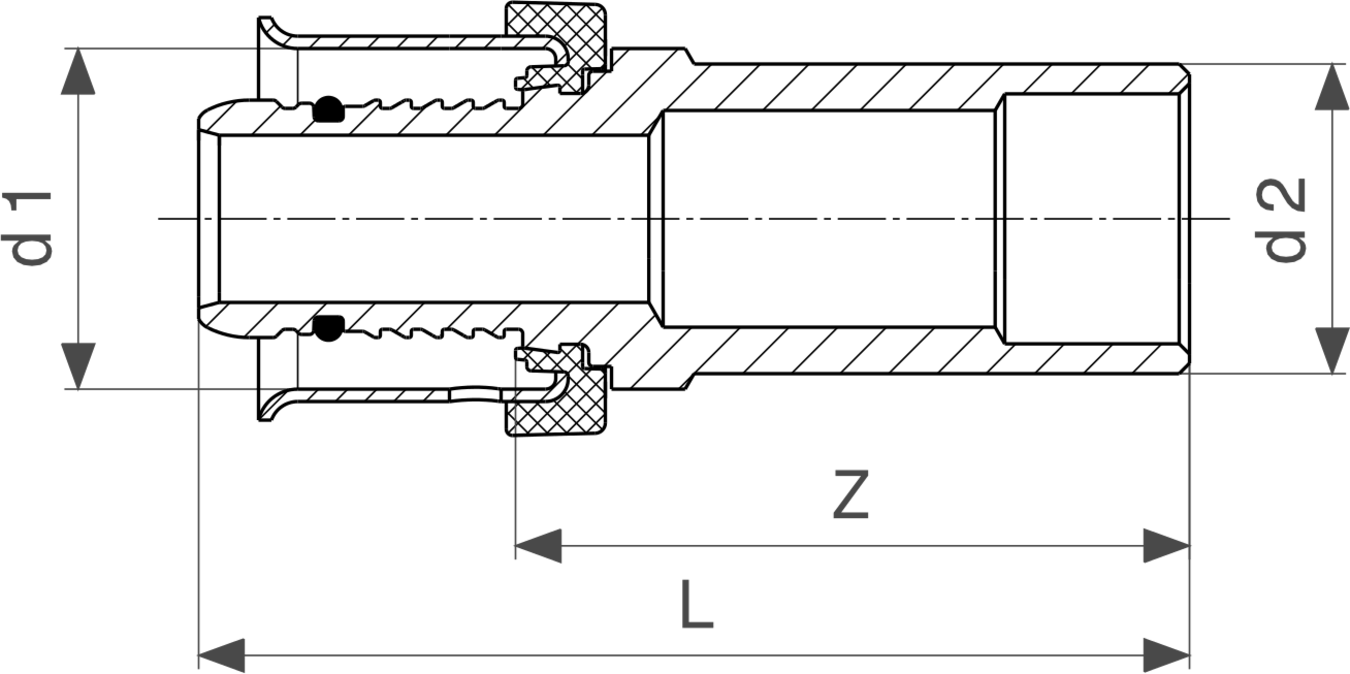 655 389 Модель 4713 Трубопроводные системы  Pexfit Pro  Переходники/​переходные угольники Santreyd  - Вид №3