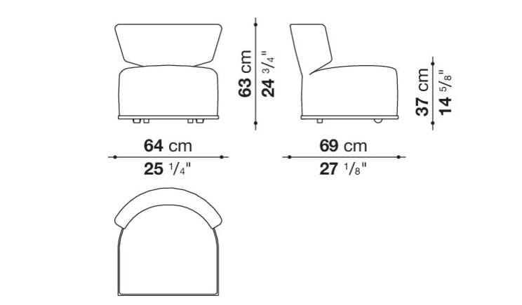 Кожаное кресло Maxalto Amoenus Soft ARCH-00029459 - Вид №2