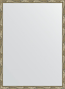 BY 0642 Зеркало в багетной раме - серебряный бамбук 24 mm EVOFORM Definite