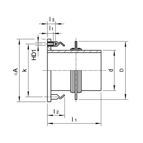 SANIT 131192210 Панель проходной PVC-U, прямой односторонний фланец втулки якорь V4A  - Вид №1