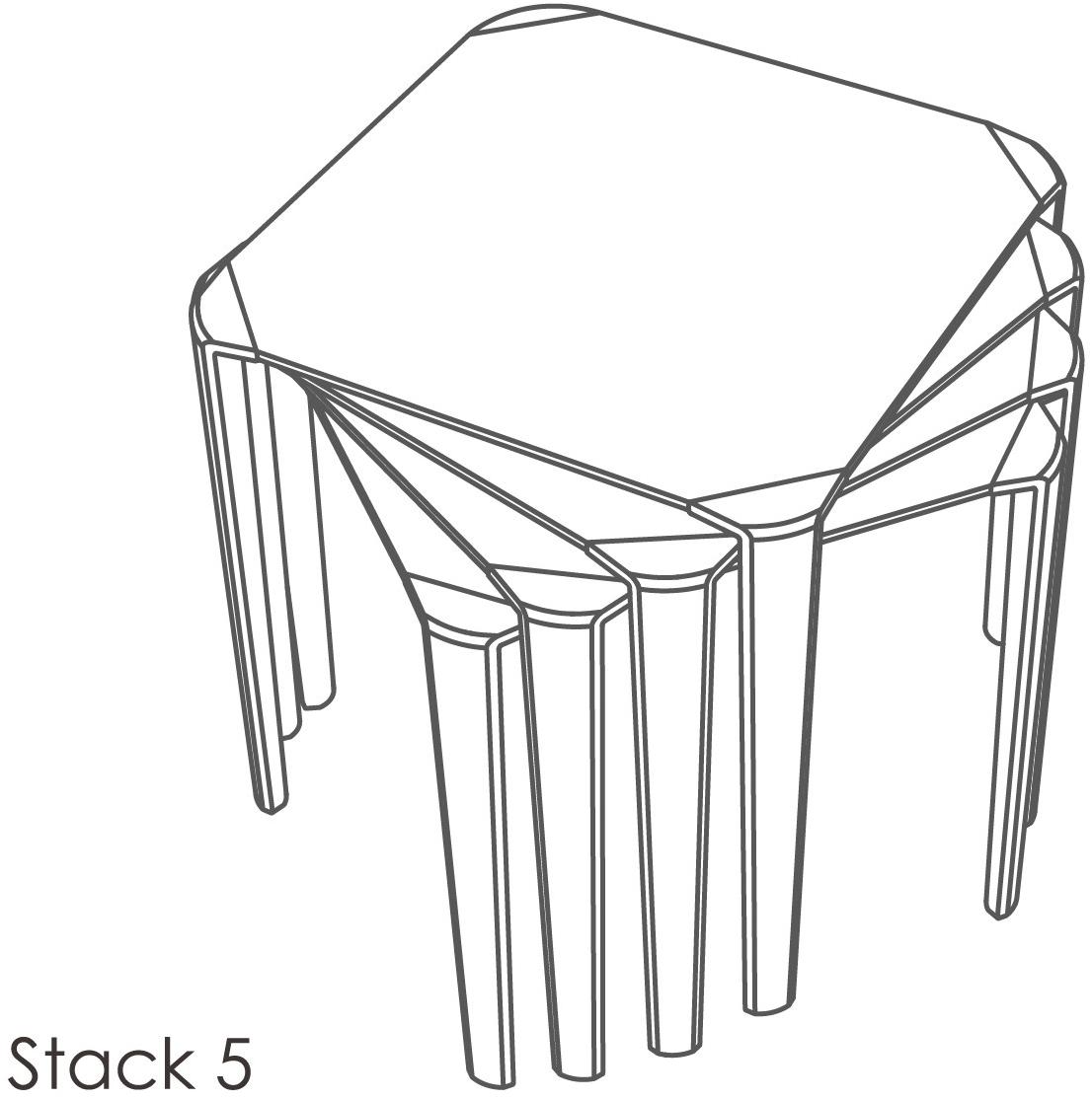 Ezpeleta Штабелируемый садовый стол из полипропилена и hpl  Mhk-onec  - Вид №6