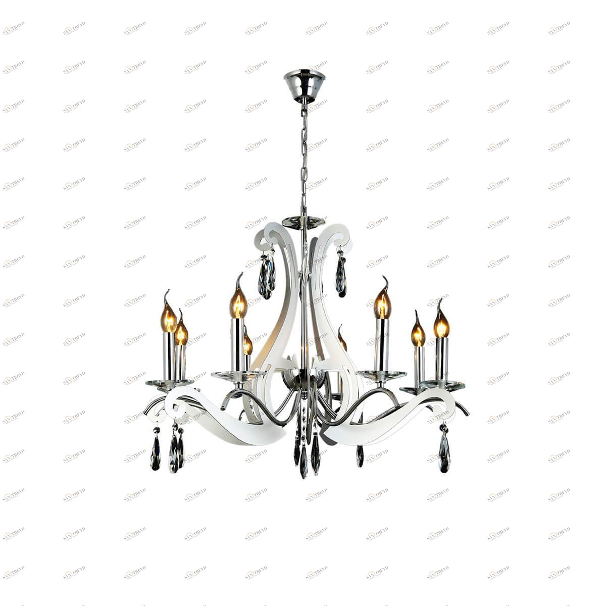 Подвесная люстра Omnilux Littichedda OML-63303-08 OMNILUX LITTICHEDDA 187132 Хром 