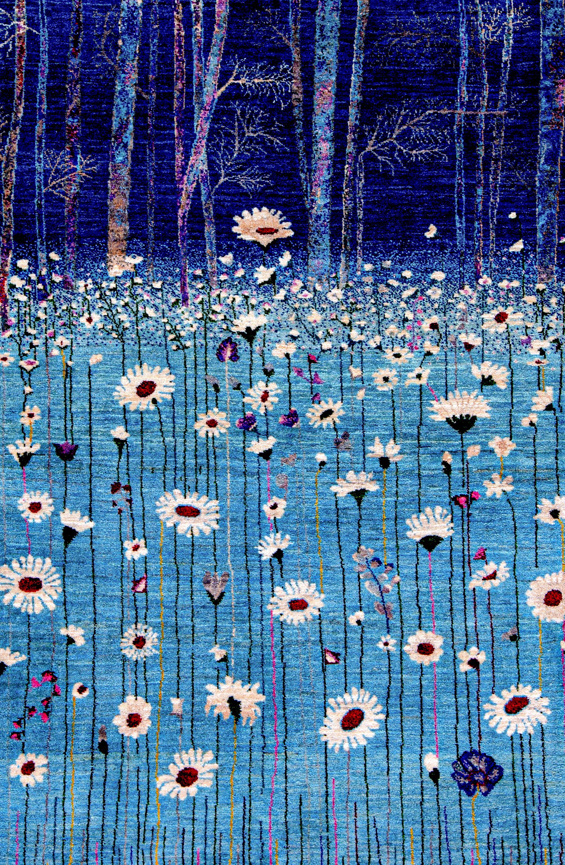 Шерстяной прямоугольный цветочный ковер Zollanvari Flower Meadow ARCH-00150119 - Вид №1