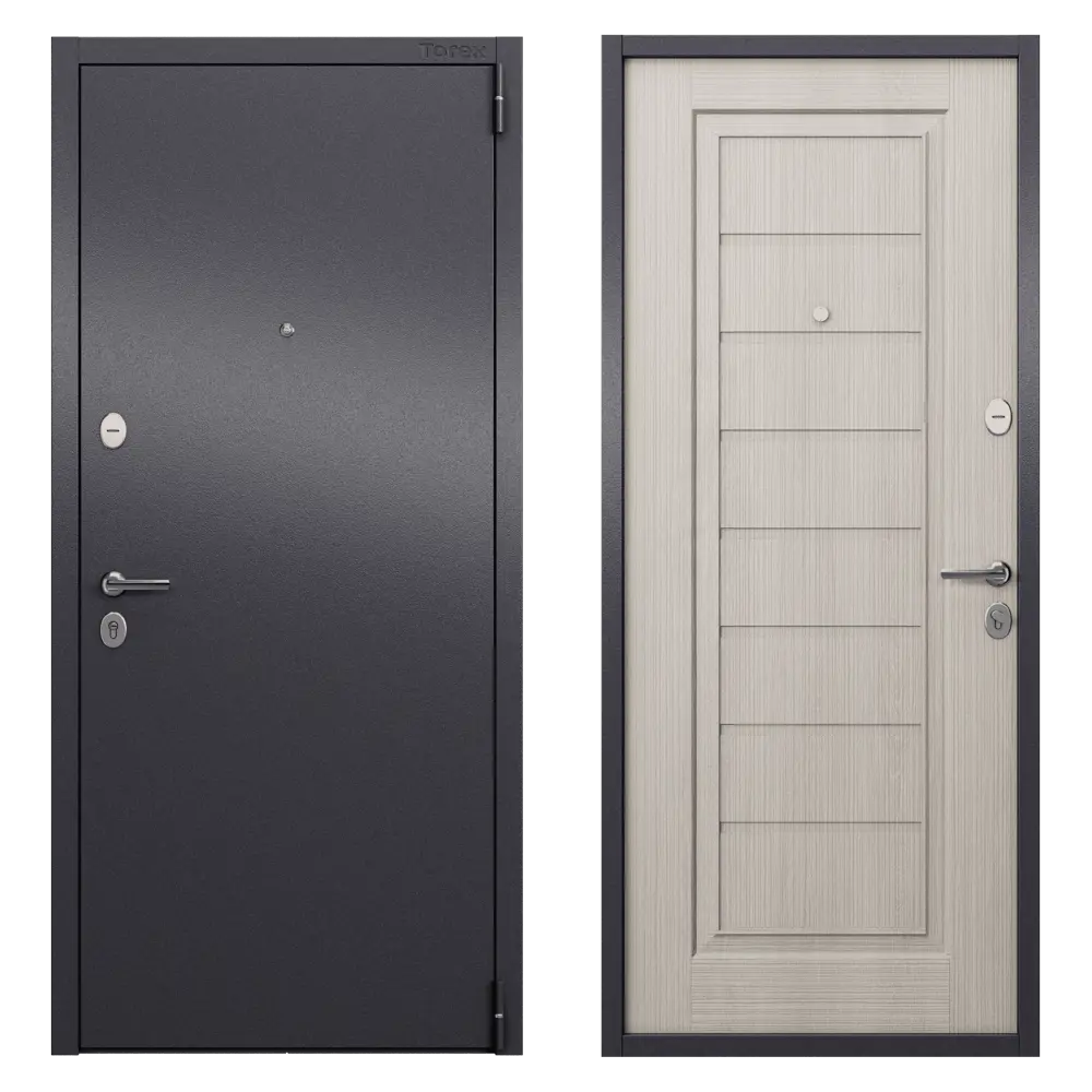 Дверь входная металлическая Альта 86x205 см правая белое дерево TOREX STLM-2145068