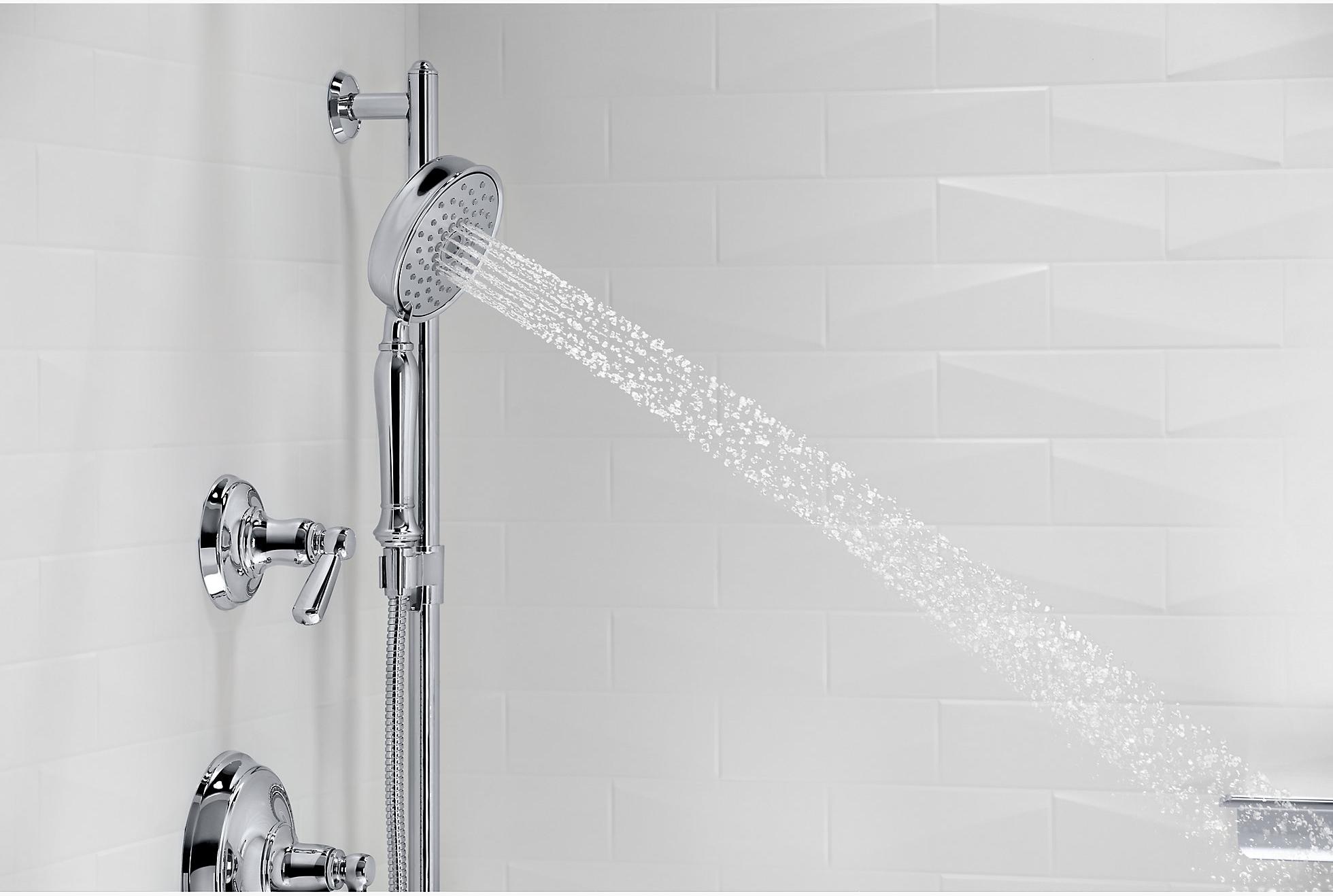 KOHLER Многофункциональный ручной душ Bancroft 2,5 галлона в минуту с технологией впуска воздуха Katalyst K-22163-2BZ  - Вид №4