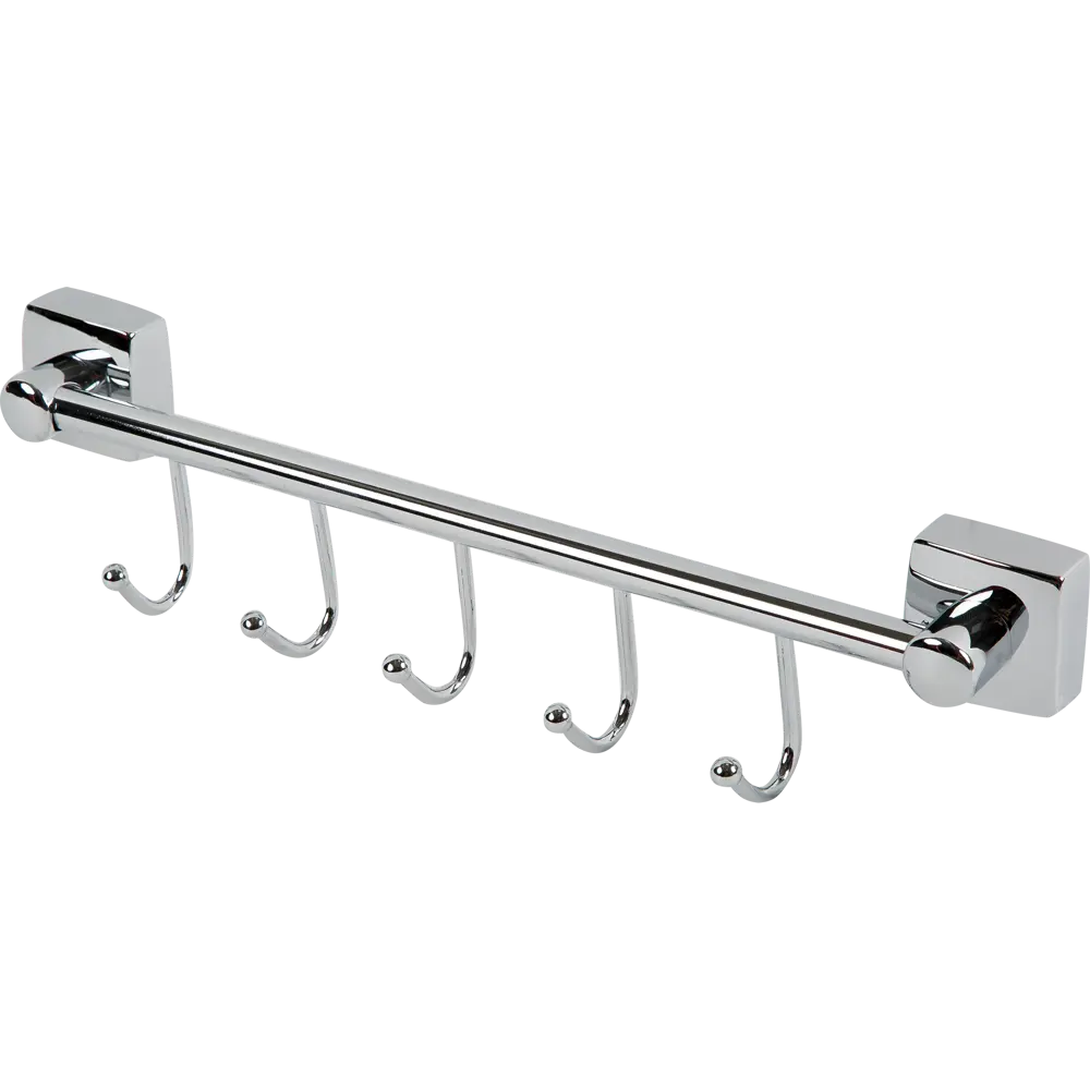 Планка Sensea «Kvadro» 5 крючков цвет хром STLM-2127159