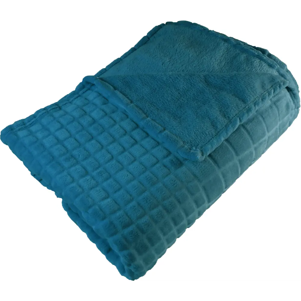 Плед Cuatro 200x220 см микрофибра цвет бирюзовый Santreyd STLM-2145065