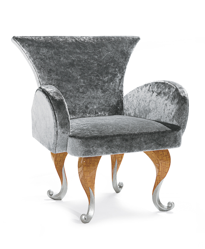 Стул  RIVATELIER POLTRONA CON GAMBE IN LEGNO 