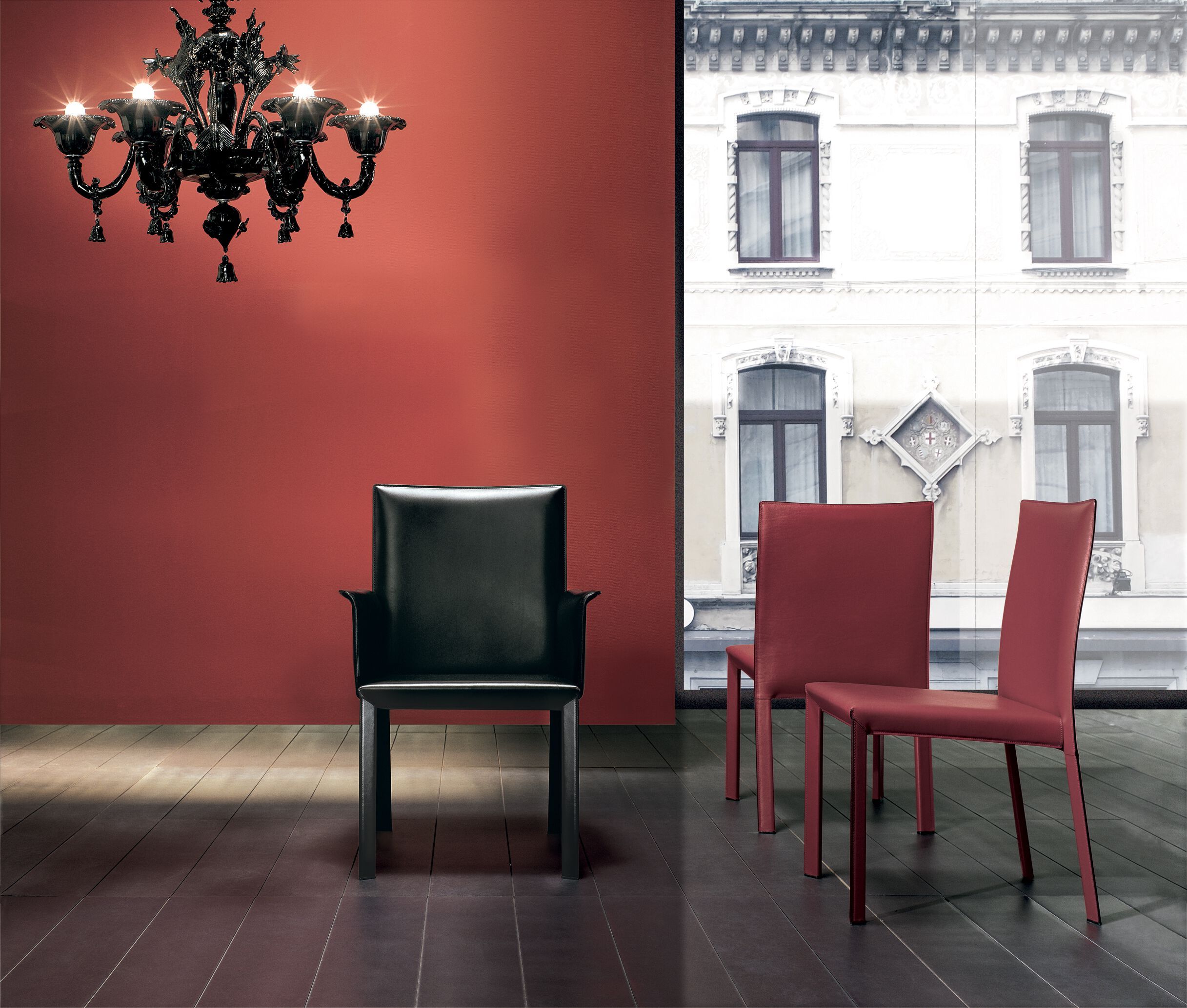 Кожаный стул с подлокотниками i 4 Mariani ARCH-00060993 - Вид №1