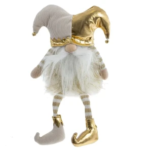 89403187 Новогодняя фигурка Гном 813471 37 см золотистый STLM-1385918