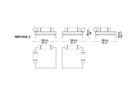 3-местный тканевый садовый диван B&B Italia Outdoor смородина ARCH-00078110 - Вид №22